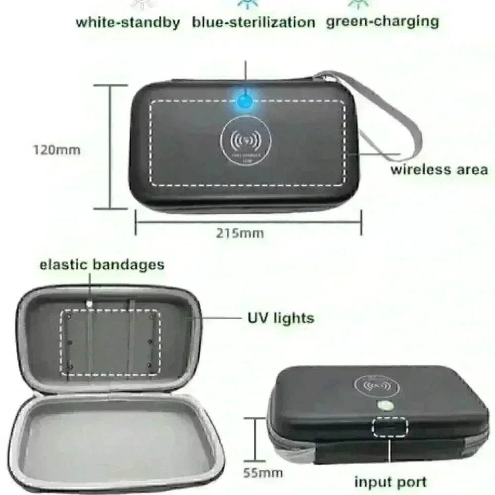 OEM Portable Wireless Fast Charger Smartphone Sterilizer Box,$79.95 MSRP - Picture 3 of 6